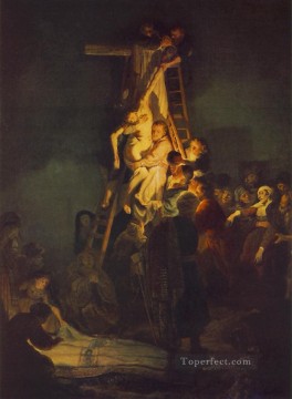 レンブラント・ファン・レイン Painting - 十字架からの降下 レンブラント